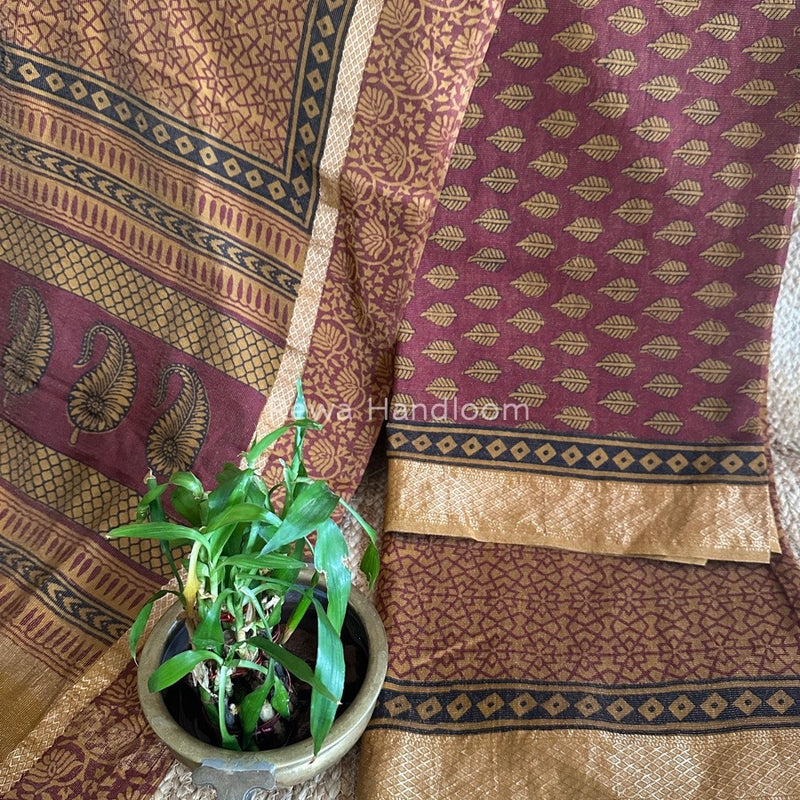 Maheshwari Bagh Print Tissue Suit