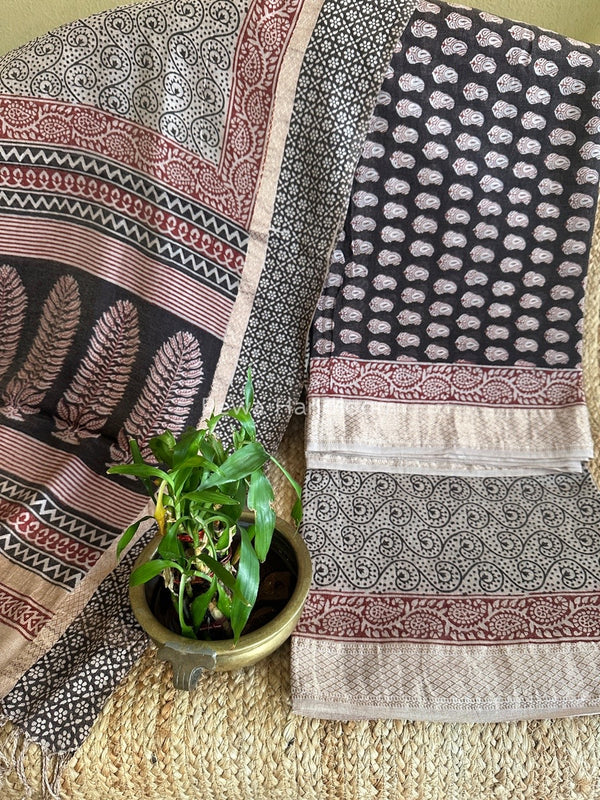 Maheshwari Bagh Print Tissue Suit