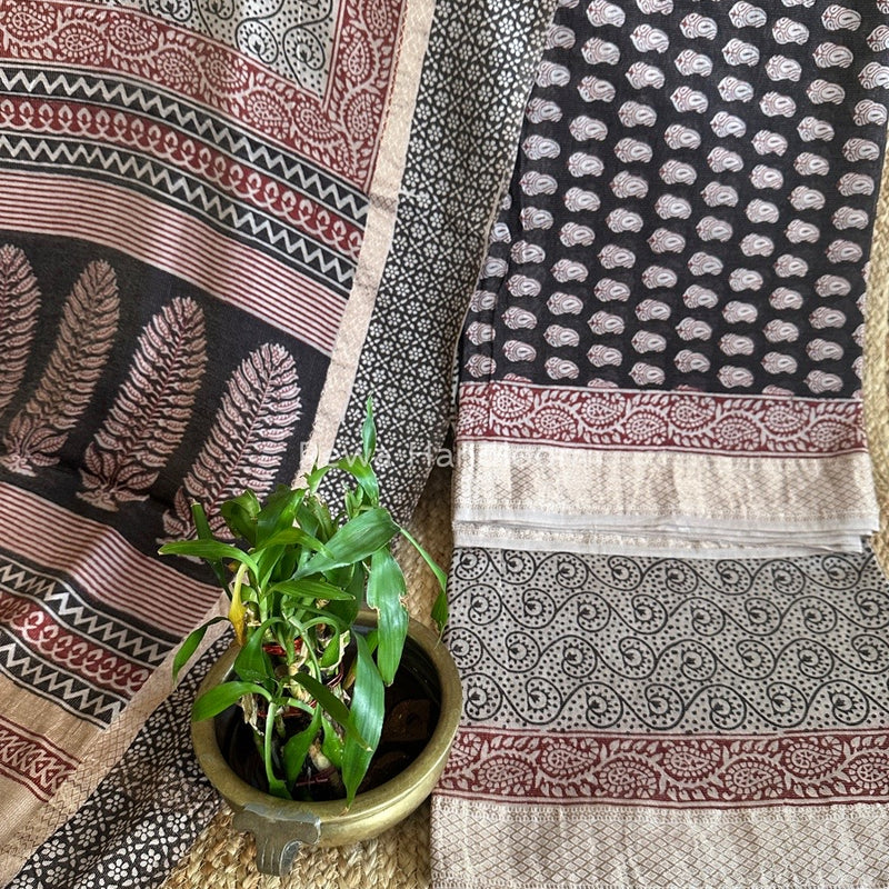 Maheshwari Bagh Print Tissue Suit