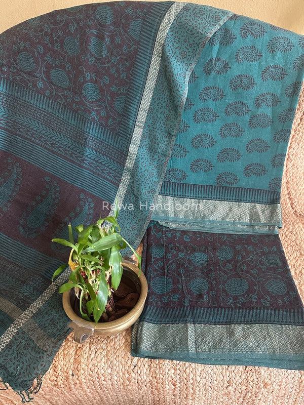 Maheshwari Bagh Print Tissue Suit
