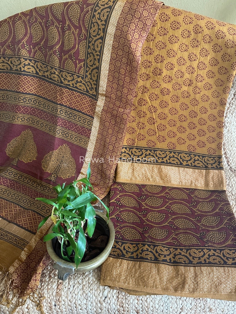 Maheshwari Bagh Print Tissue Suit