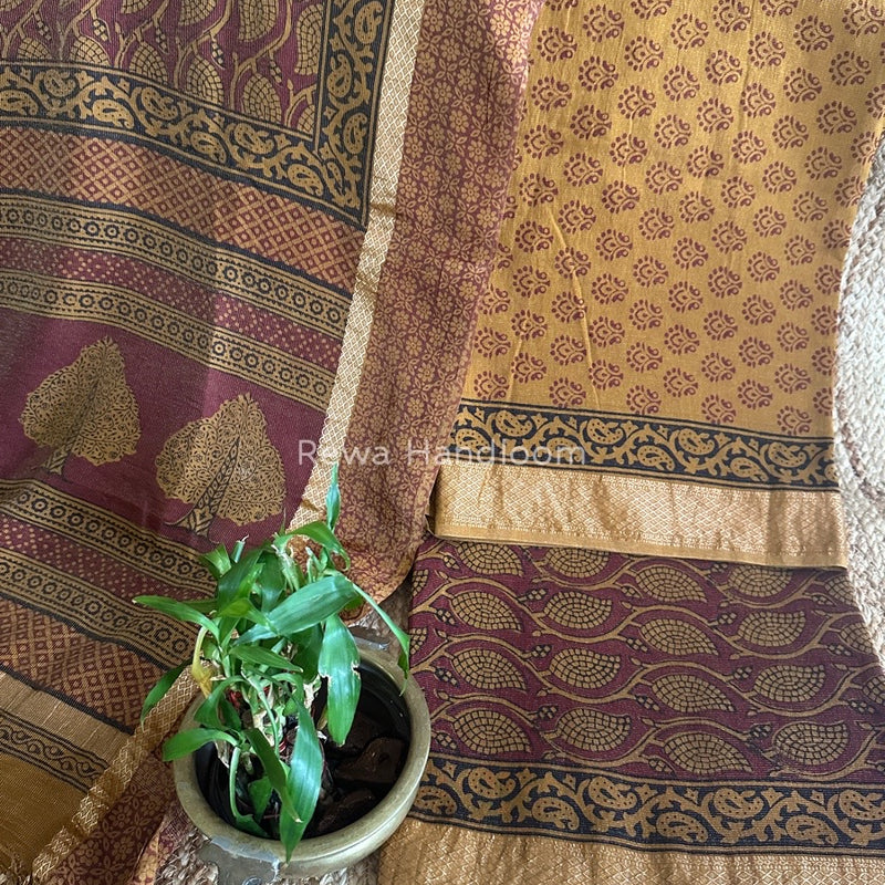 Maheshwari Bagh Print Tissue Suit