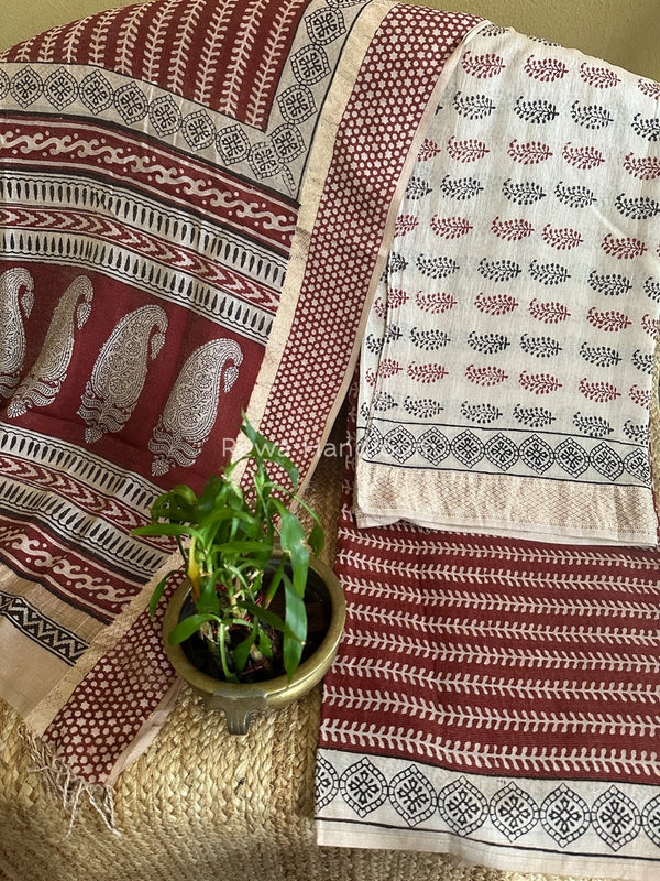 Maheshwari Bagh Print Tissue Suit