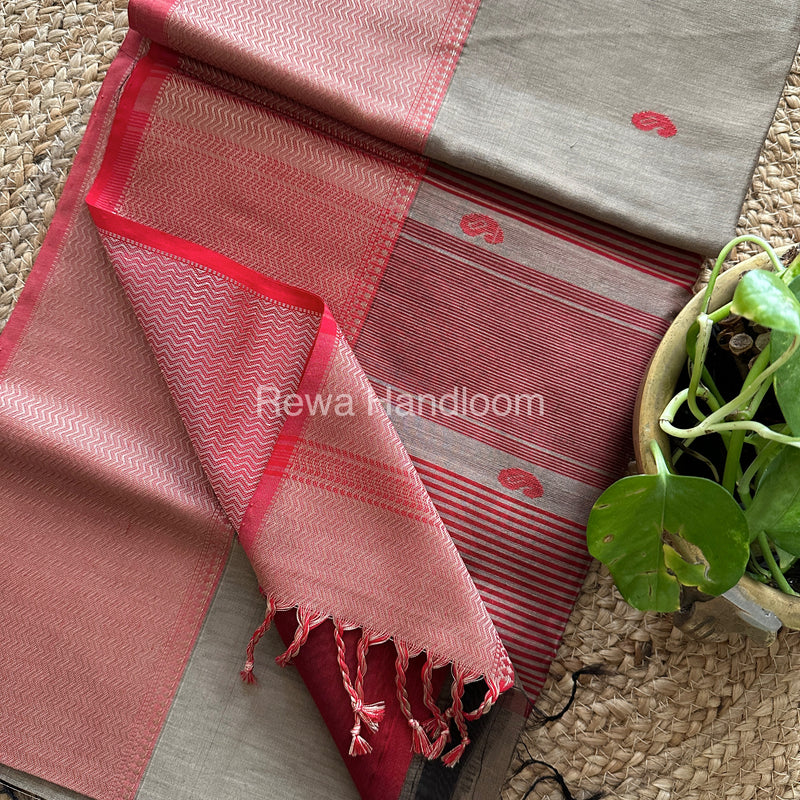 Maheshwari Tussar Resham Thread Butti Saree-RBS-010