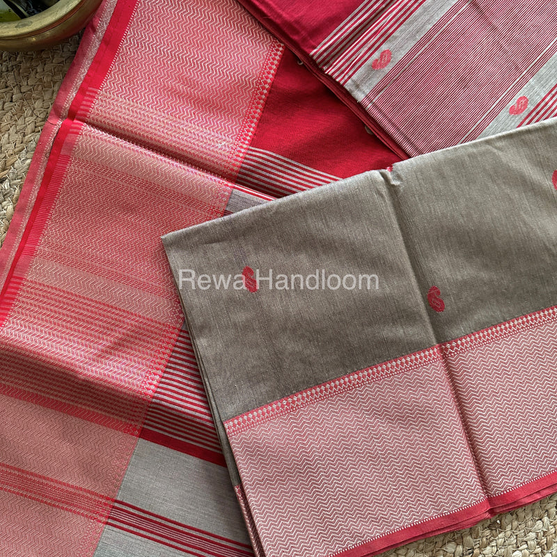 Maheshwari Tussar Resham Thread Butti Saree-RBS-010