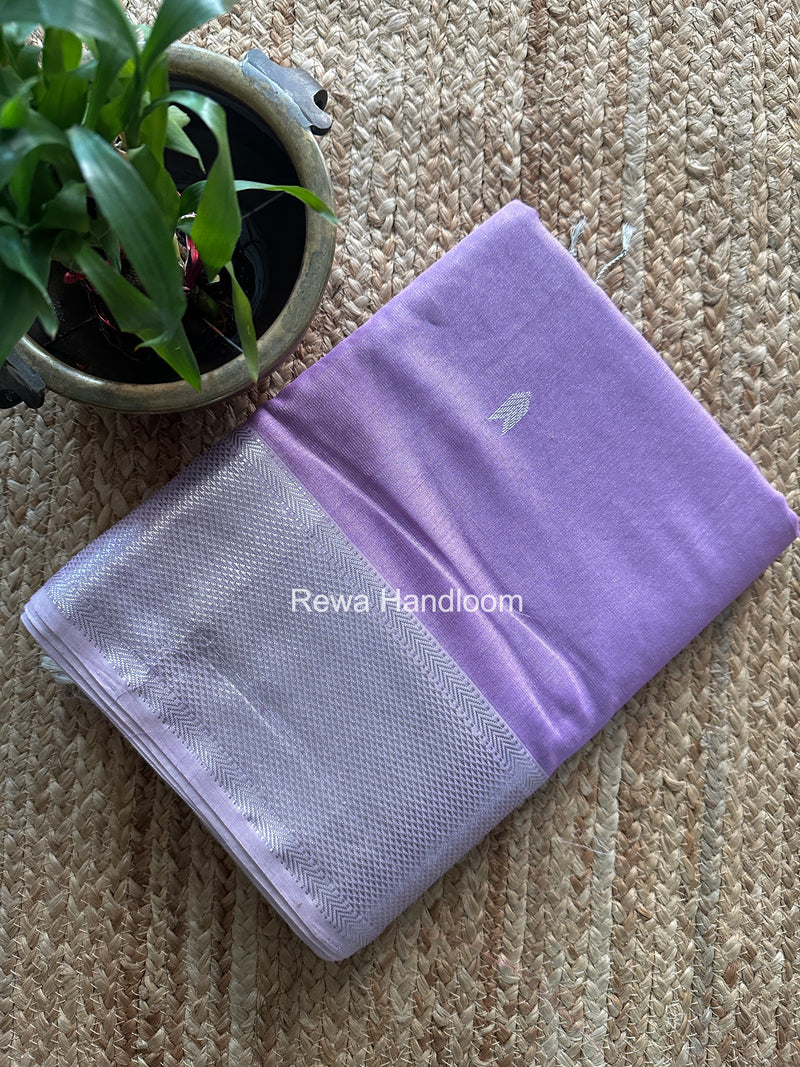 Maheshwari Lavender Silver Tissue Meena Butti Saree SB01