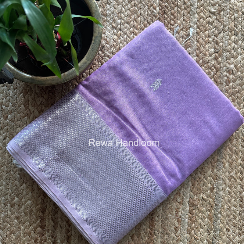 Maheshwari Lavender Silver Tissue Meena Butti Saree SB01