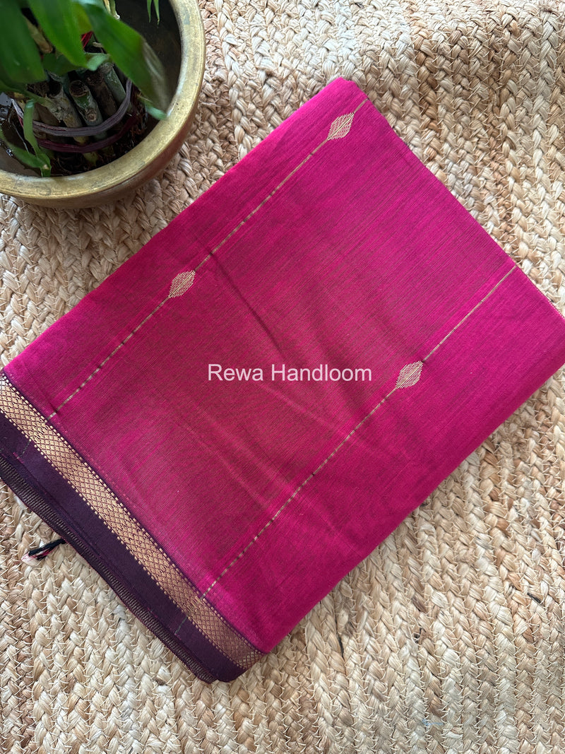 Pink Lining Butti Shaded Maheshwari Saree SBS083