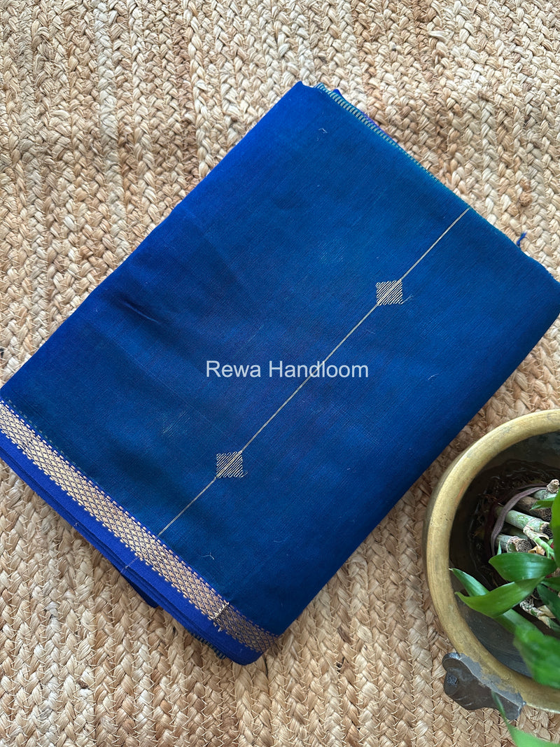 Blue Lining Butti Shaded Maheshwari Saree SBS078