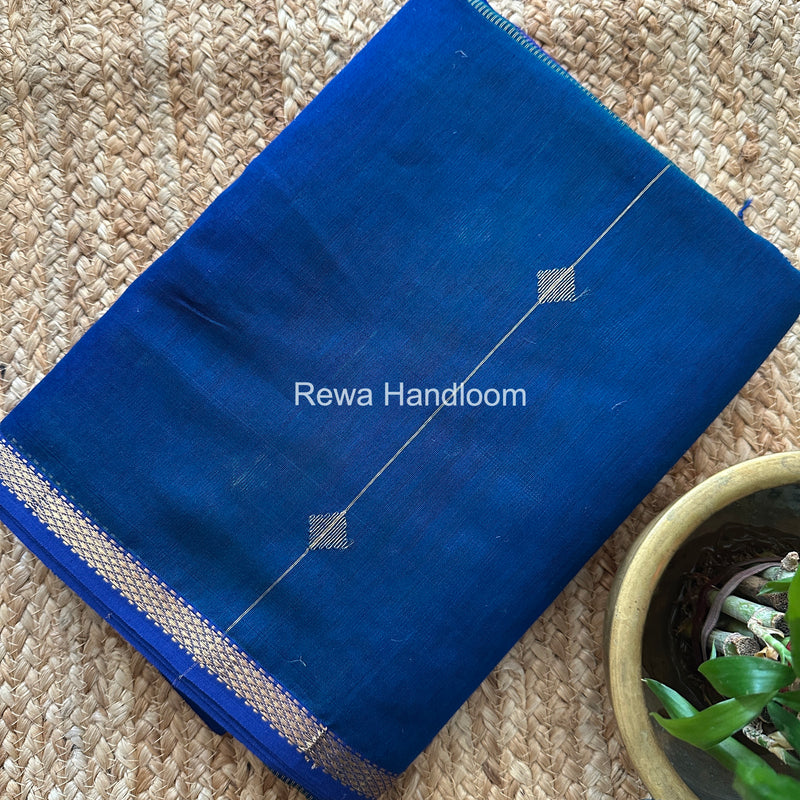 Blue Lining Butti Shaded Maheshwari Saree SBS078