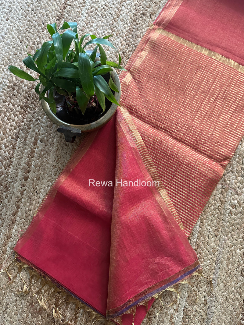 Maheshwari Rani Pink Tissue Saree TS052