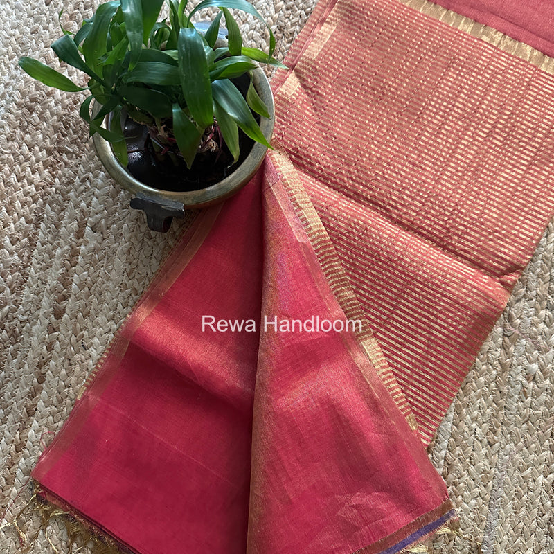 Maheshwari Rani Pink Tissue Saree TS052
