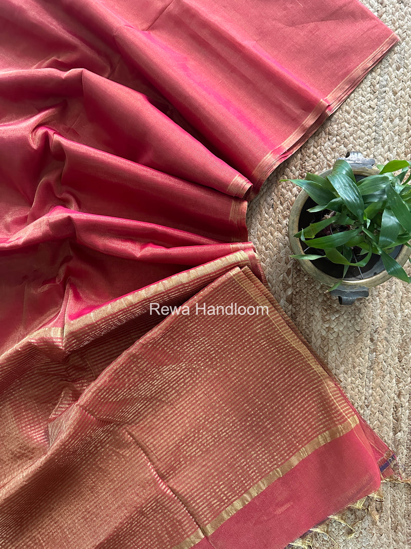 Maheshwari Rani Pink Tissue Saree TS052