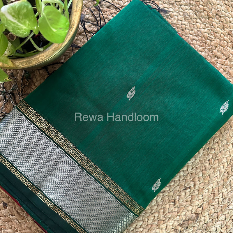 Maheshwari Silver Zari Sarees