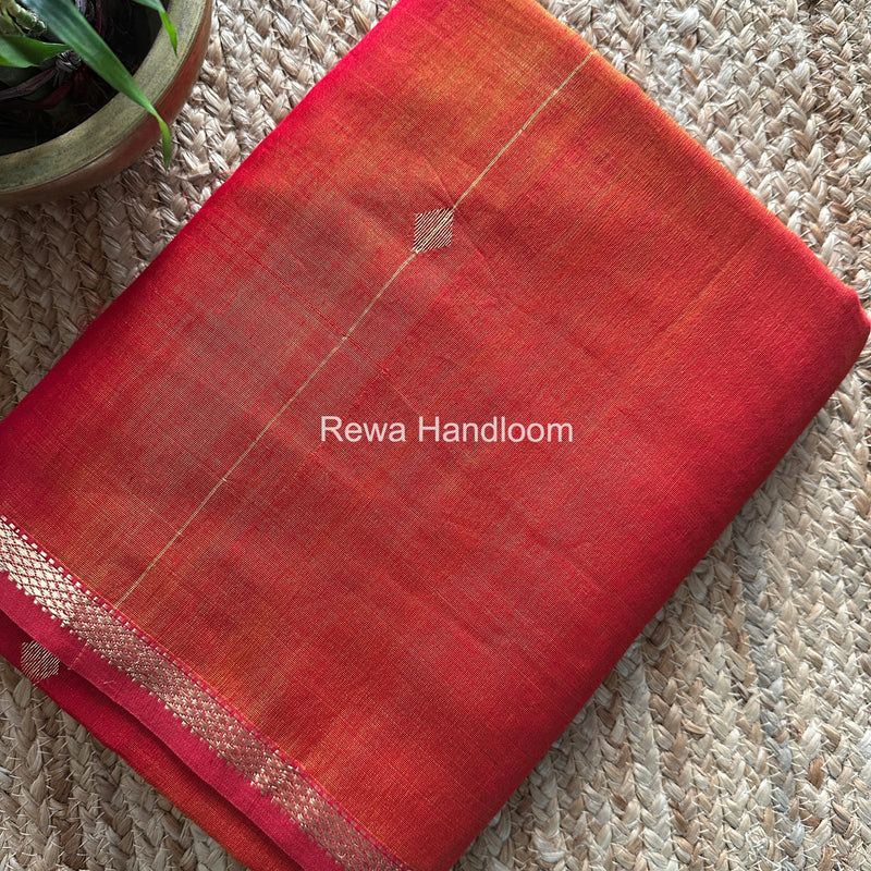 Red Lining Butti Shaded Maheshwari Saree SBS0101