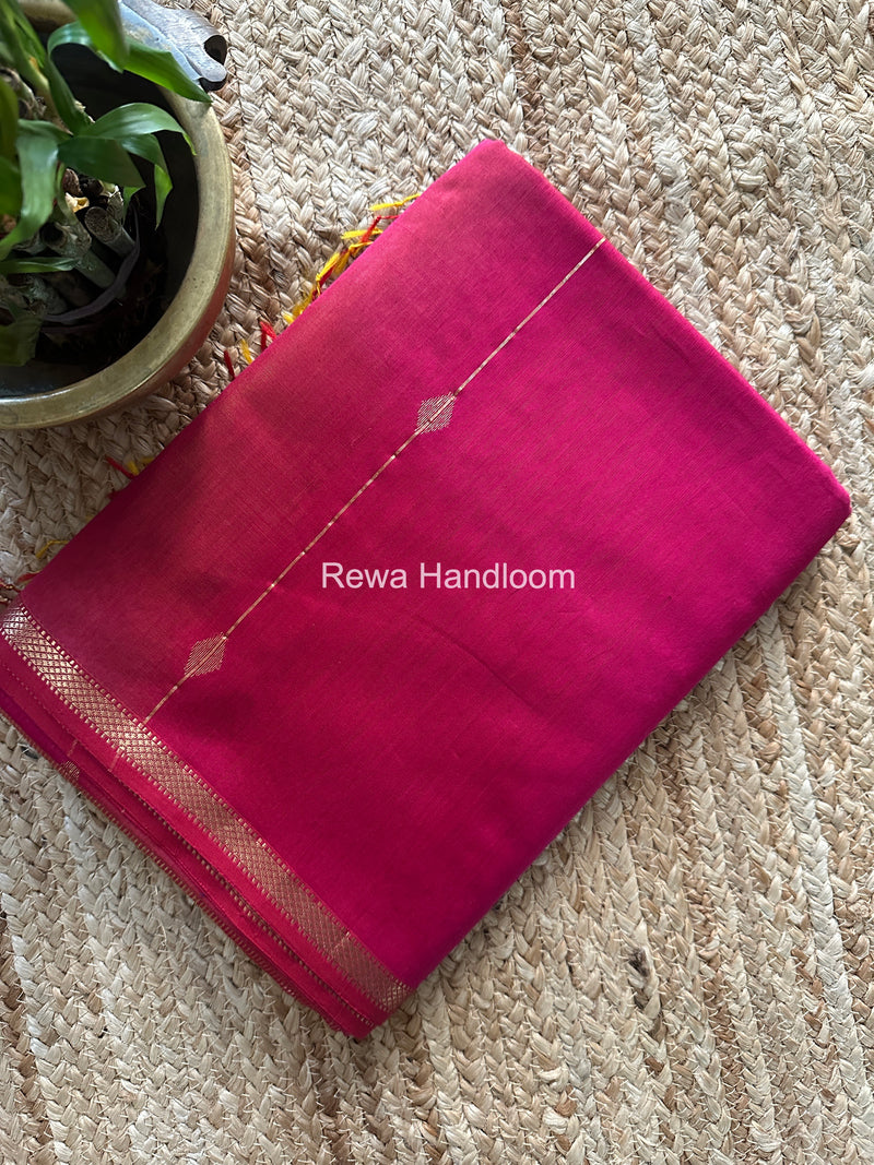 Pink Lining Butti Shaded Maheshwari Saree SBS0100