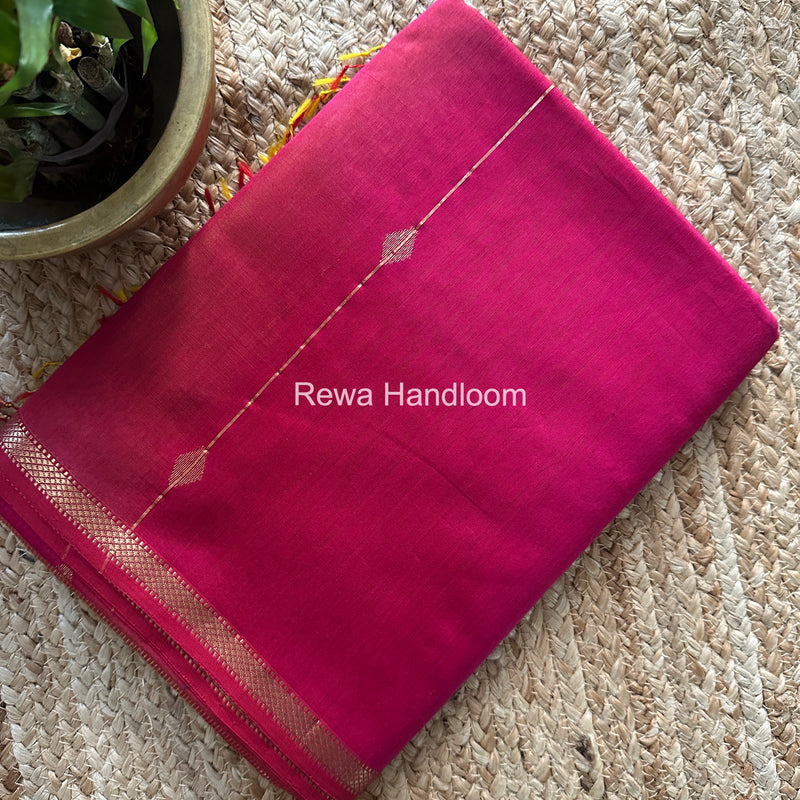 Pink Lining Butti Shaded Maheshwari Saree SBS0100