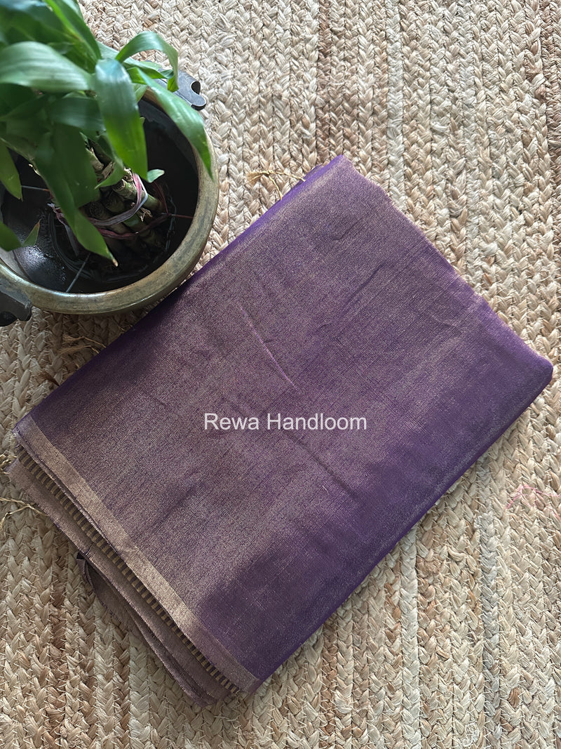 Maheshwari Purple Tissue Saree TS054