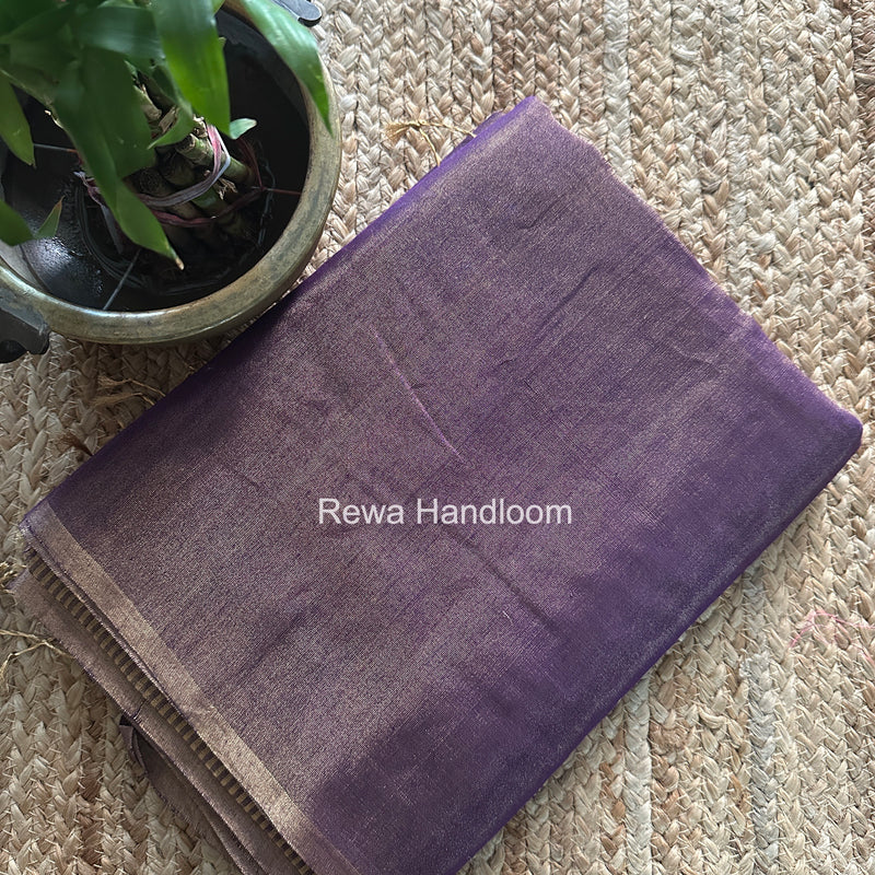 Maheshwari Purple Tissue Saree TS054