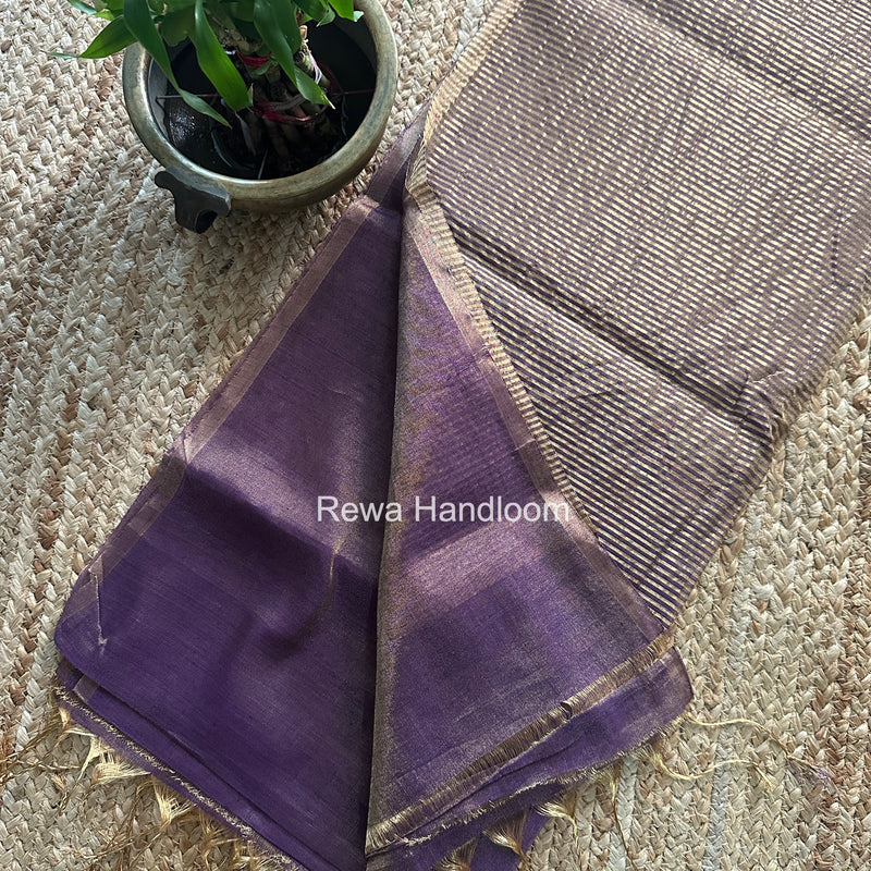 Maheshwari Purple Tissue Saree TS054