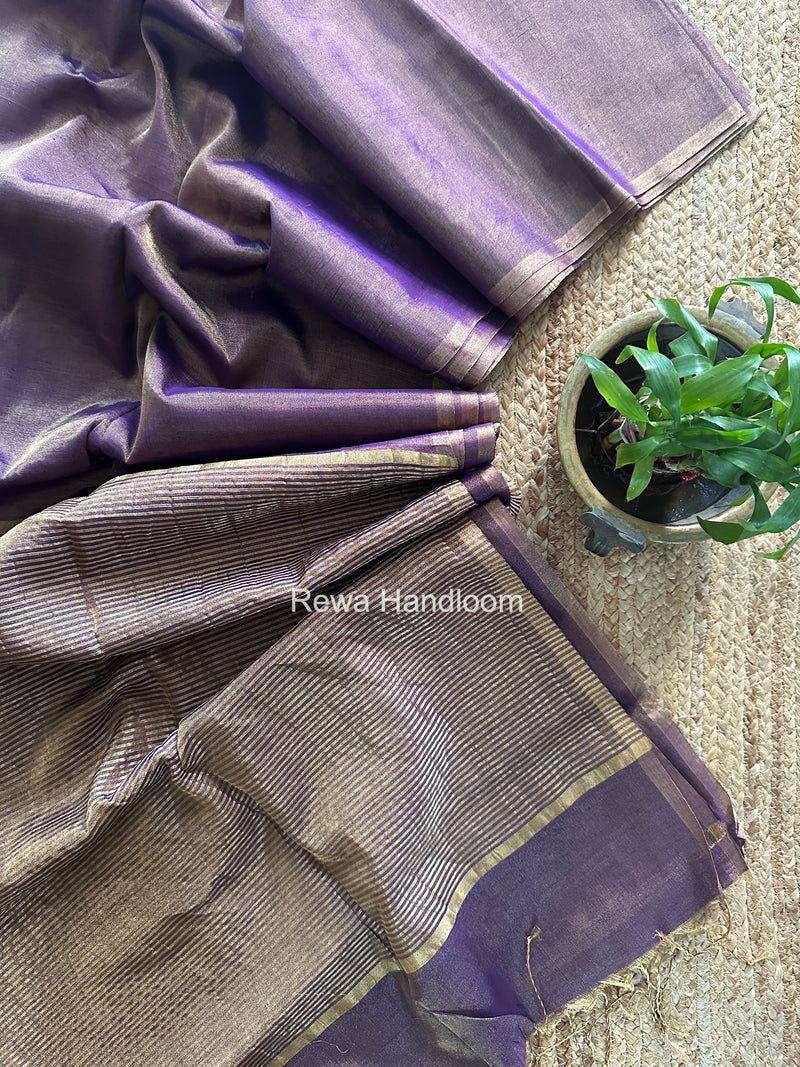 Maheshwari Purple Tissue Saree TS054