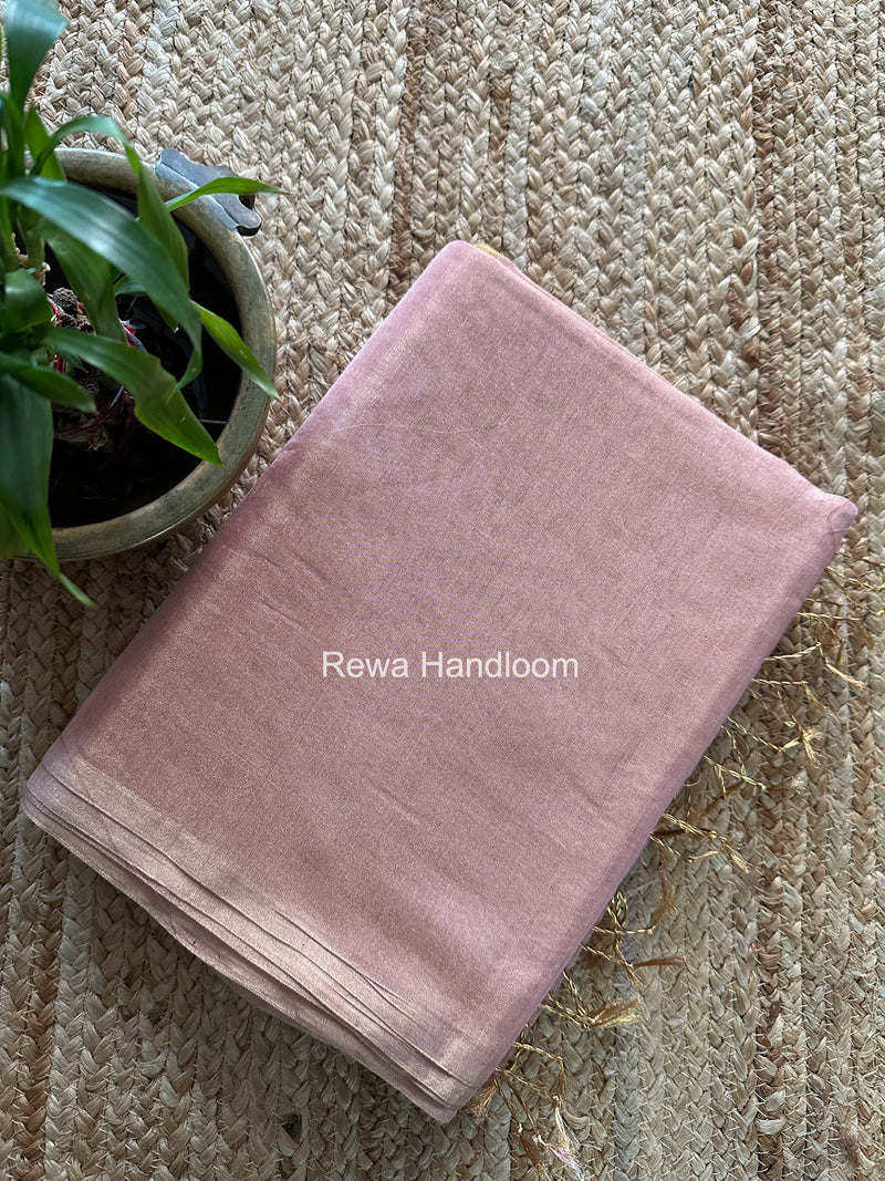 Maheshwari Baby Pink Tissue Saree TS056