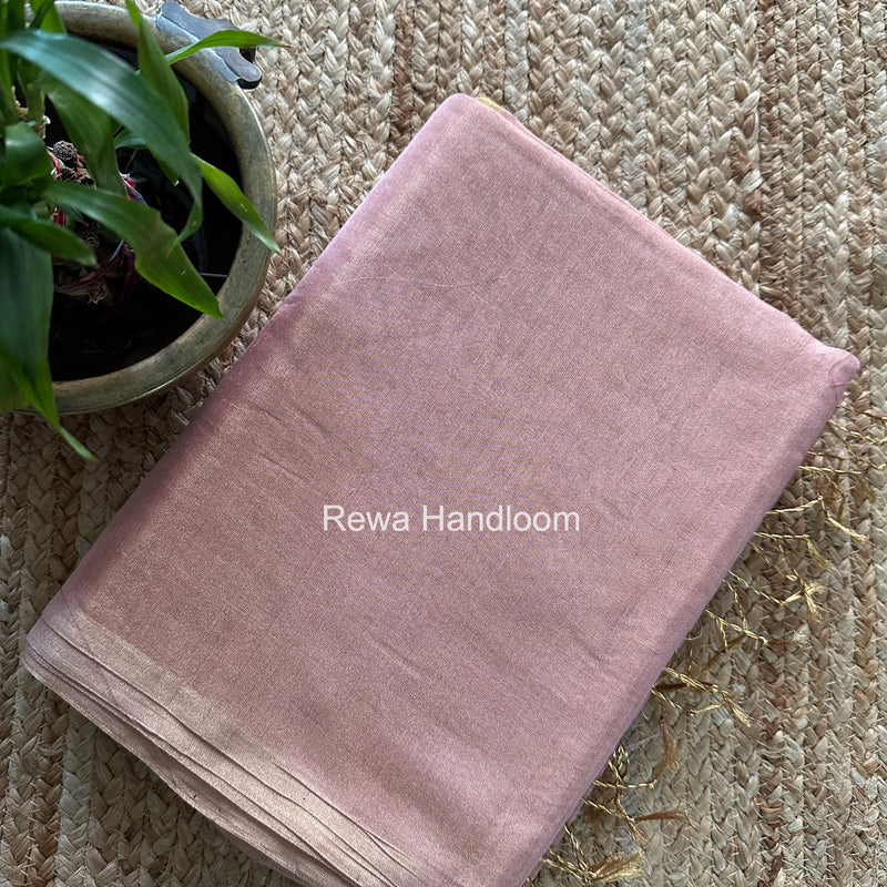 Maheshwari Baby Pink Tissue Saree TS056