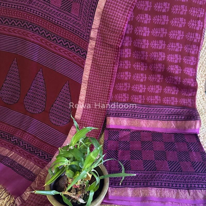 Maheshwari Bagh Print Suit