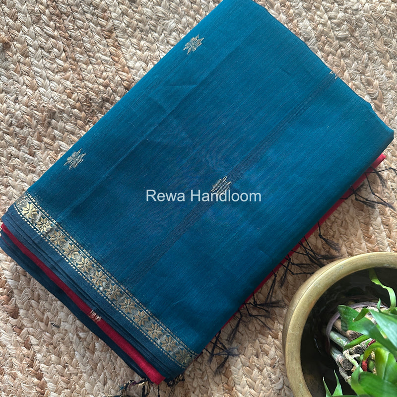 Green Star Butti Maheshwari Saree SSB03