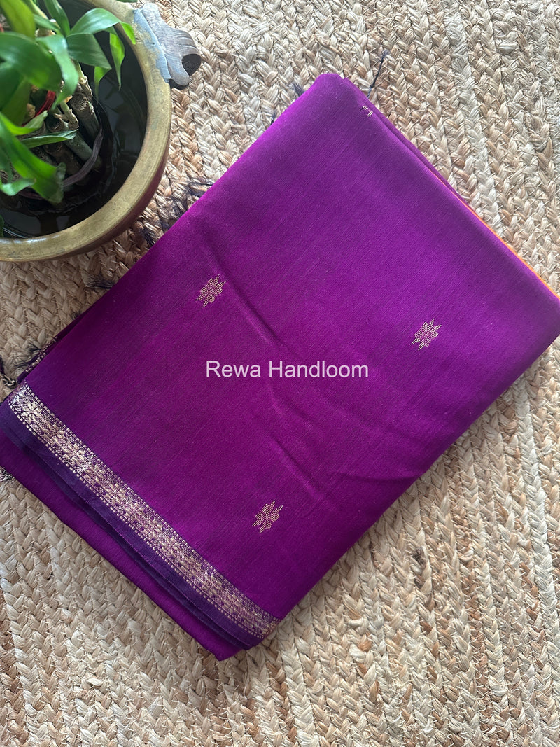 Magenta Star Butti Maheshwari Saree SSB05