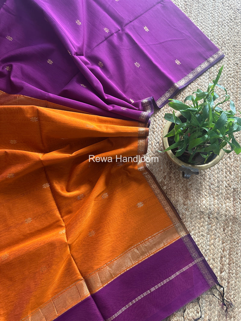 Magenta Star Butti Maheshwari Saree SSB05