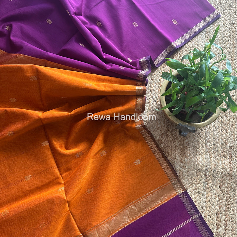 Magenta Star Butti Maheshwari Saree SSB05