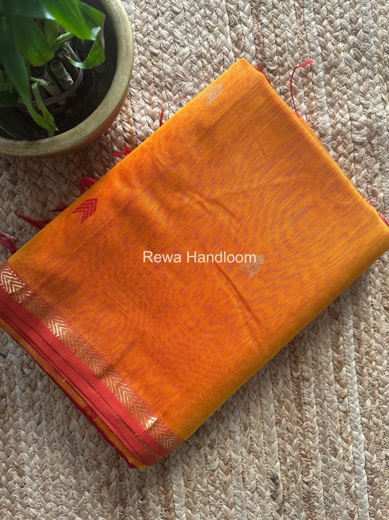 Golden Yellow V Butti Maheshwari Saree VBS053
