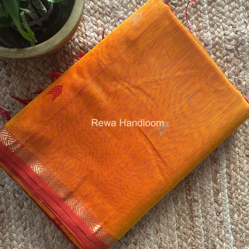 Golden Yellow V Butti Maheshwari Saree VBS053