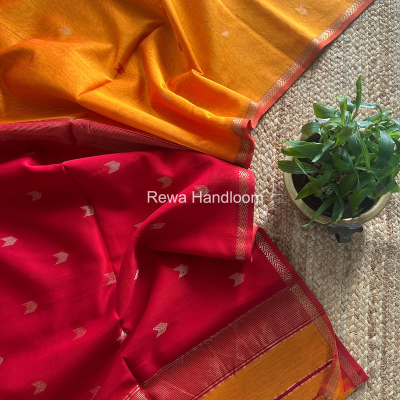 Golden Yellow V Butti Maheshwari Saree VBS053