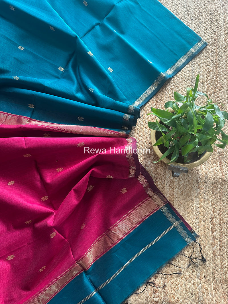 Morpankhi Star Butti Maheshwari Saree SSB06