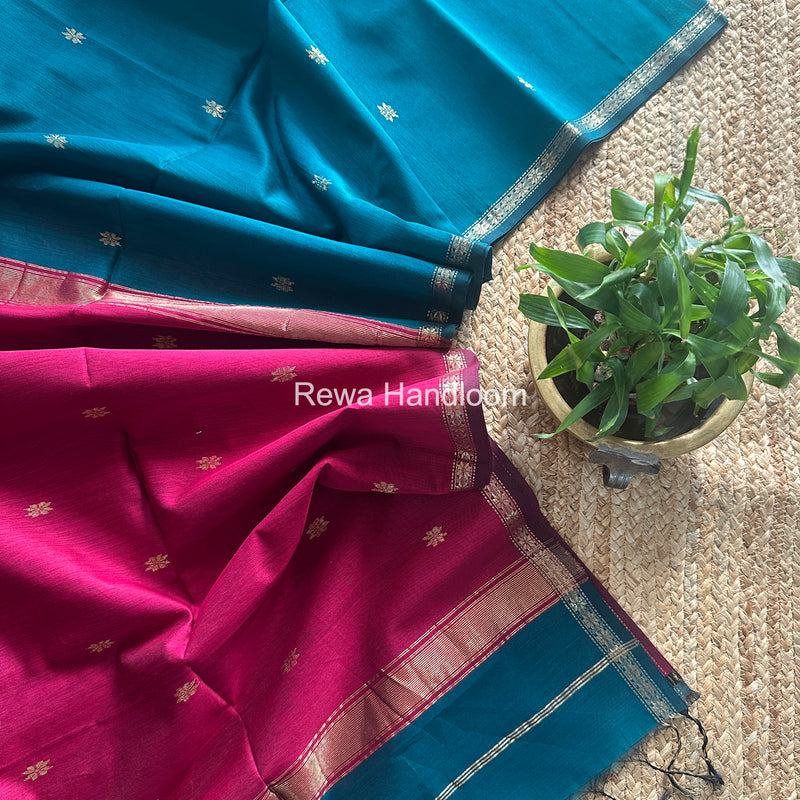Morpankhi Star Butti Maheshwari Saree SSB06