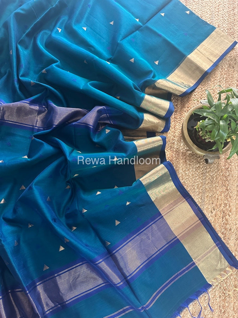 Morpankhi Zari Butti Maheshwari Saree SB0144