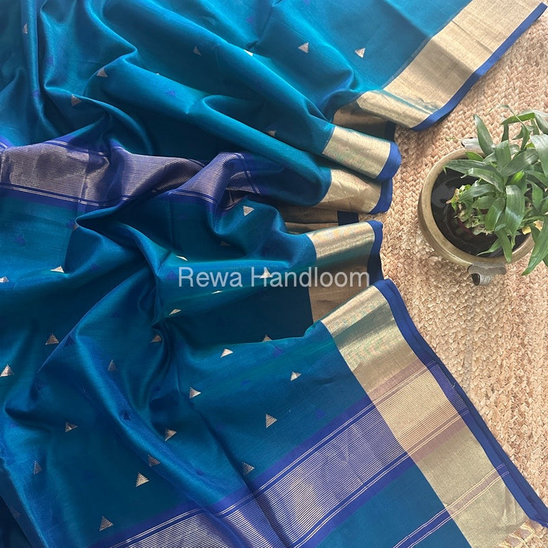 Morpankhi Zari Butti Maheshwari Saree SB0144