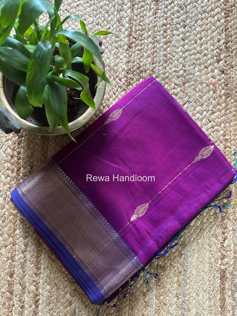 Maheshwari Purple Shaded Butta Saree BLSS034