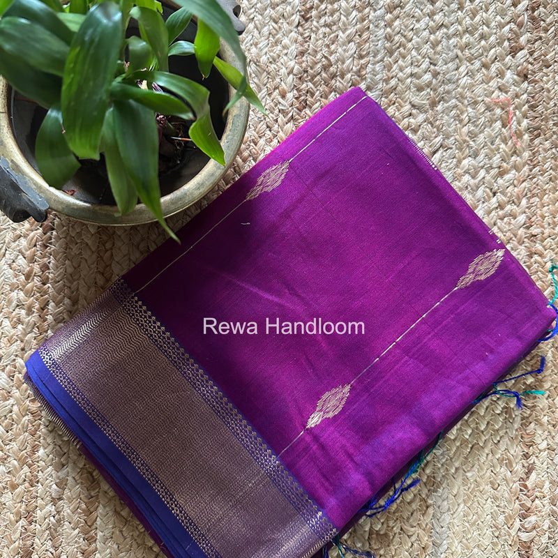 Maheshwari Purple Shaded Butta Saree BLSS034