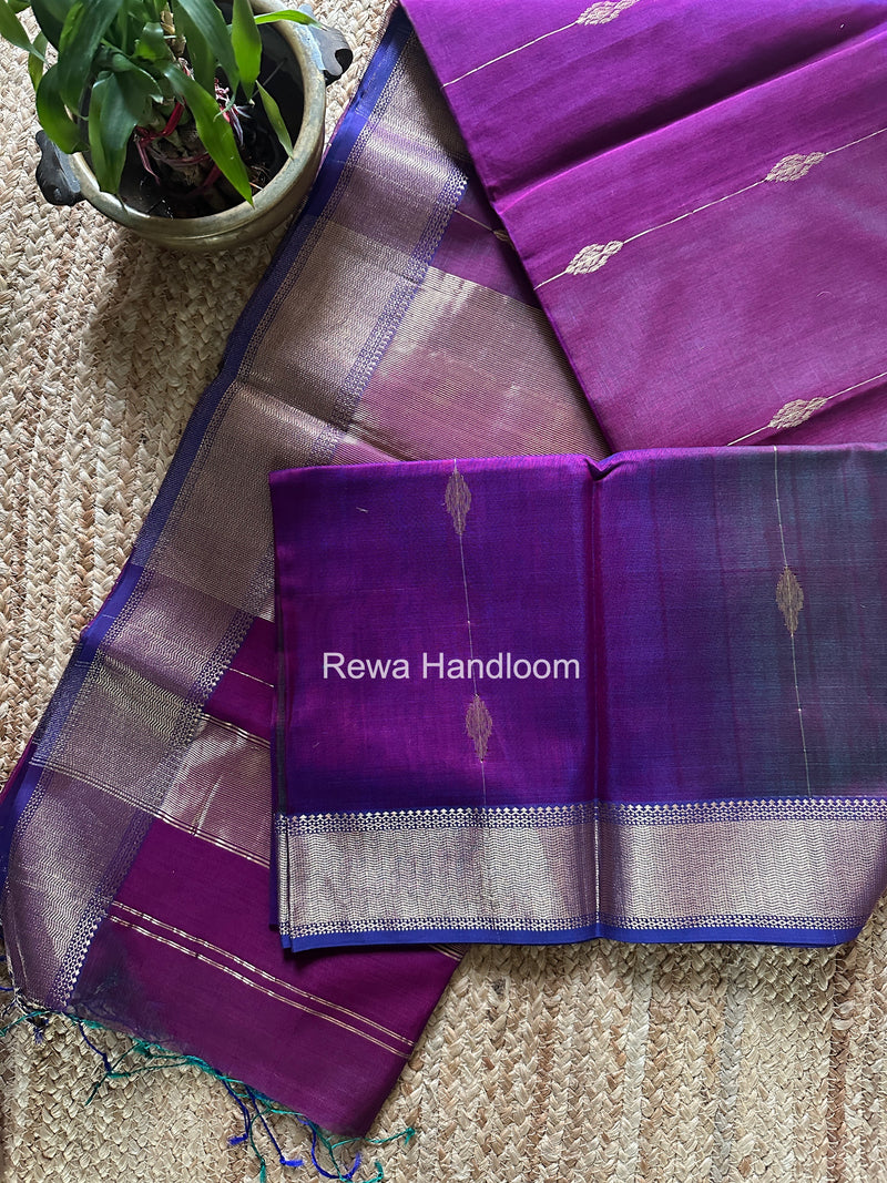 Maheshwari Purple Shaded Butta Saree BLSS034