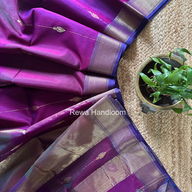 Maheshwari Purple Shaded Butta Saree BLSS034