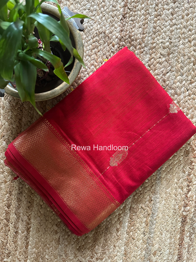 Maheshwari Red Shaded Butta Saree BLSS037