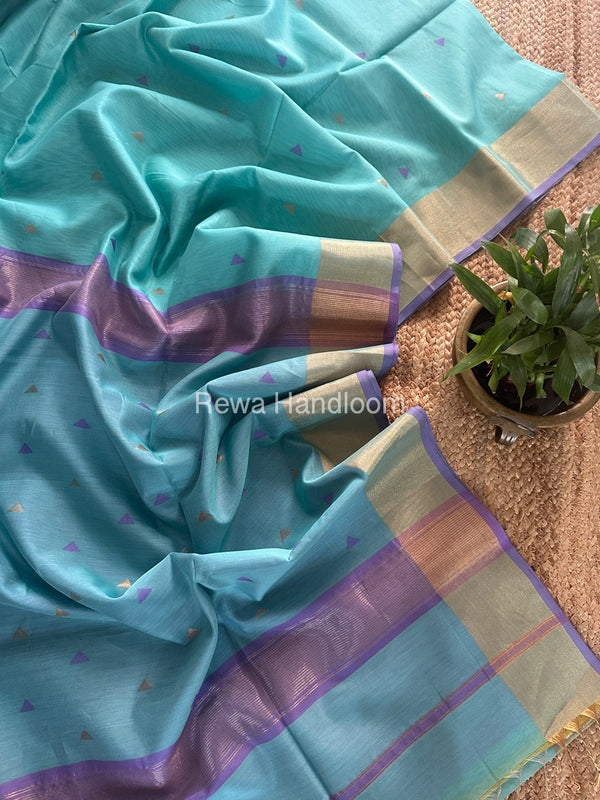  Zari Butti Maheshwari Saree