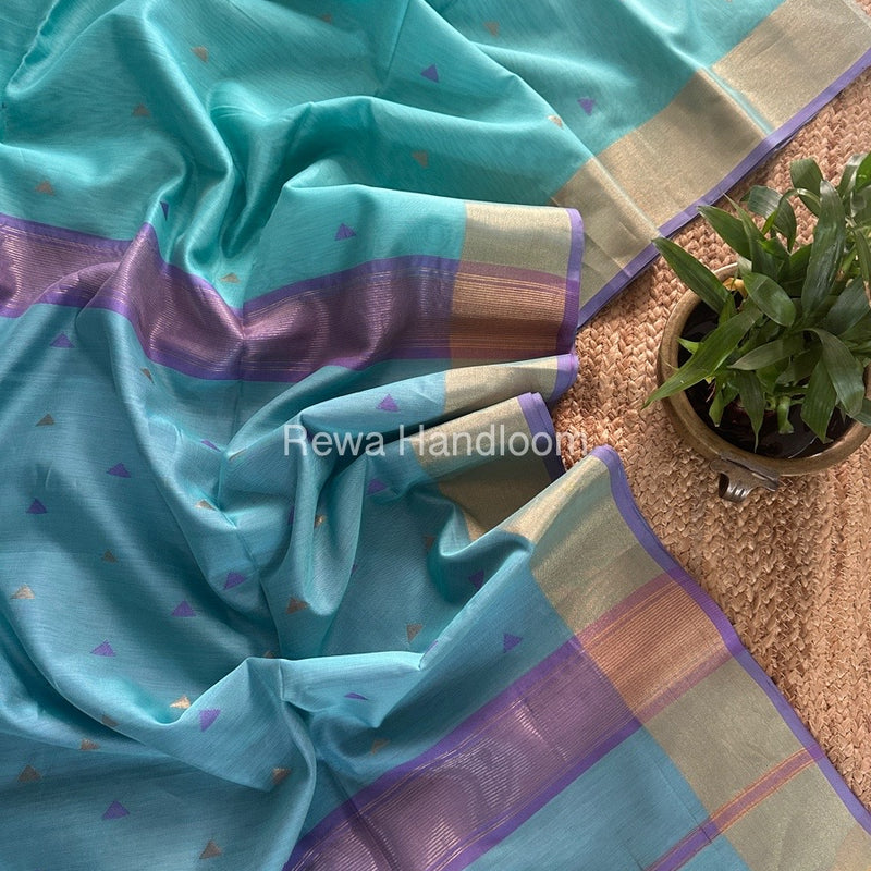  Zari Butti Maheshwari Saree