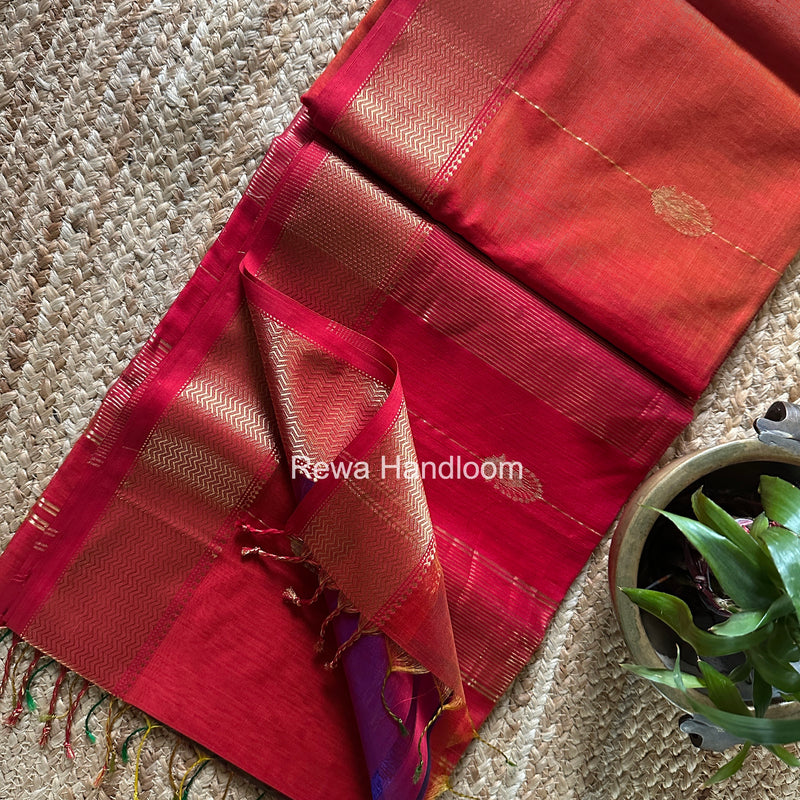 Maheshwari Shaded Butta Saree