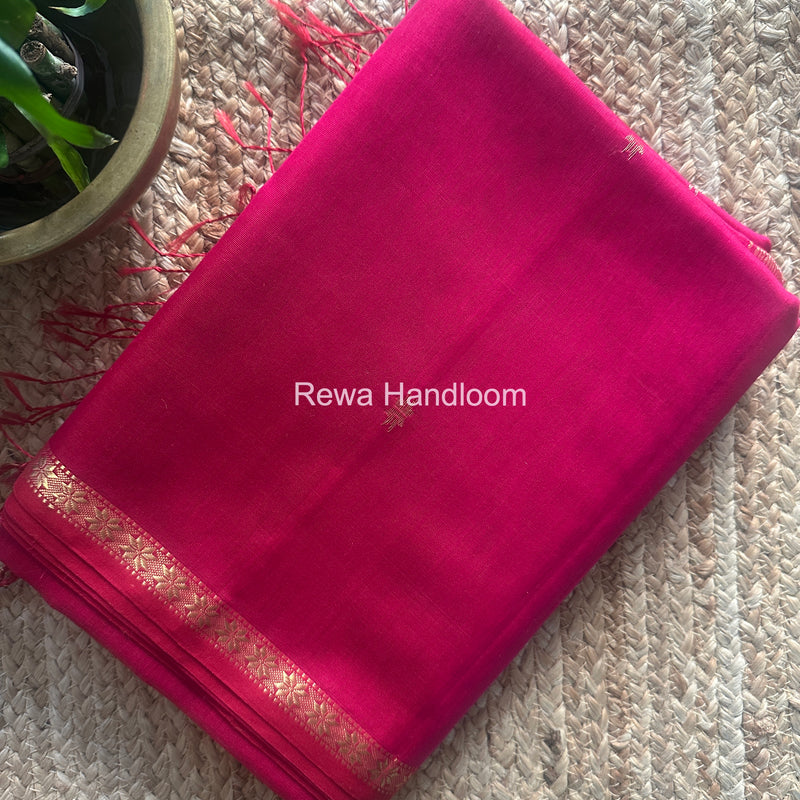 Rani Pink Star Butti Maheshwari Saree SSB09