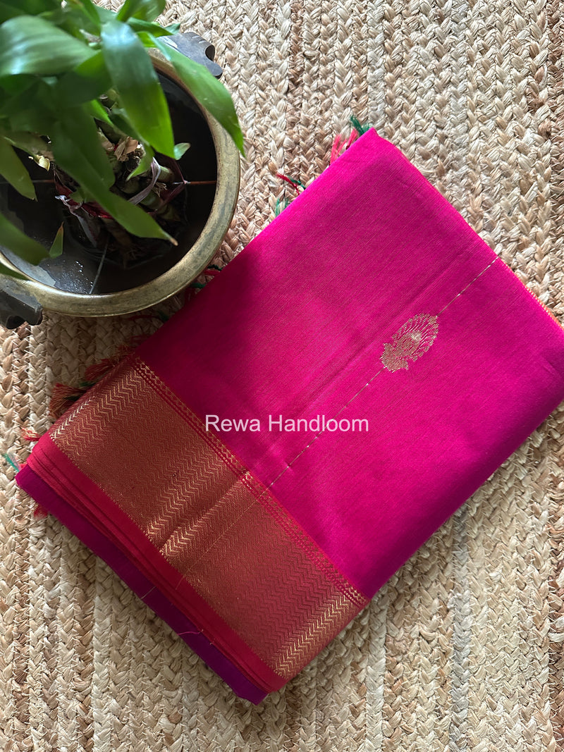 Maheshwari Magenta Shaded Butta Saree BLSS036