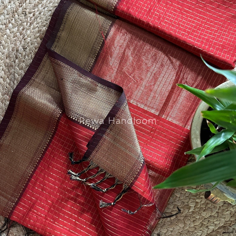 Maheshwari Zari Checks Saree